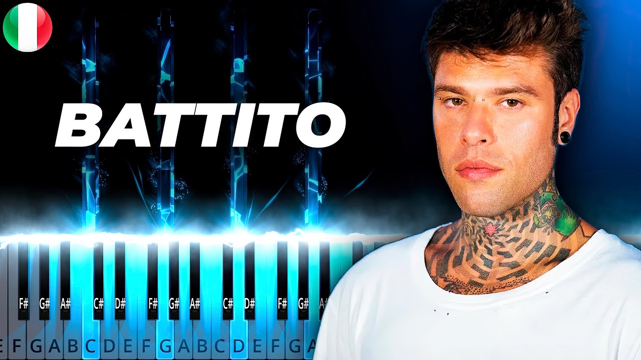 Fedez - BATTITO - Sanremo 2025 - piano karaoke instrumental cover