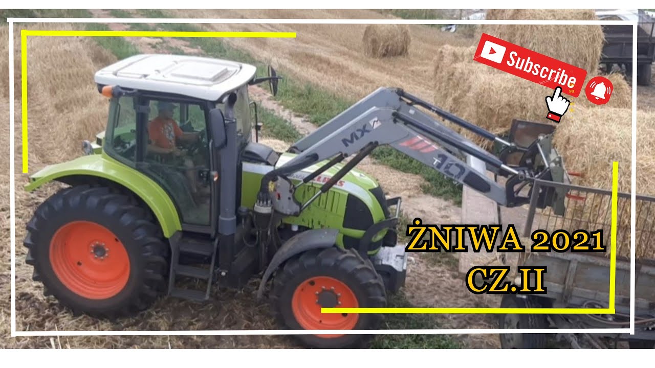 Żniwa Część (2/2) Prasowanie Słomy i Zbieranie - Claas Ares 657 ATZ Ursus C-330 oraz C-360