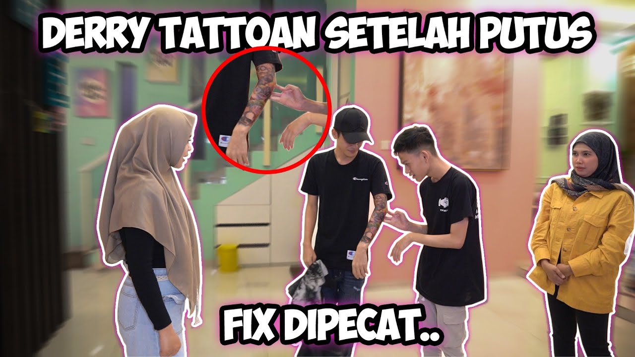DERRY PAKE TATTO SETELAH PUTUS. Ricis & Mba Riri Marah banget!!!