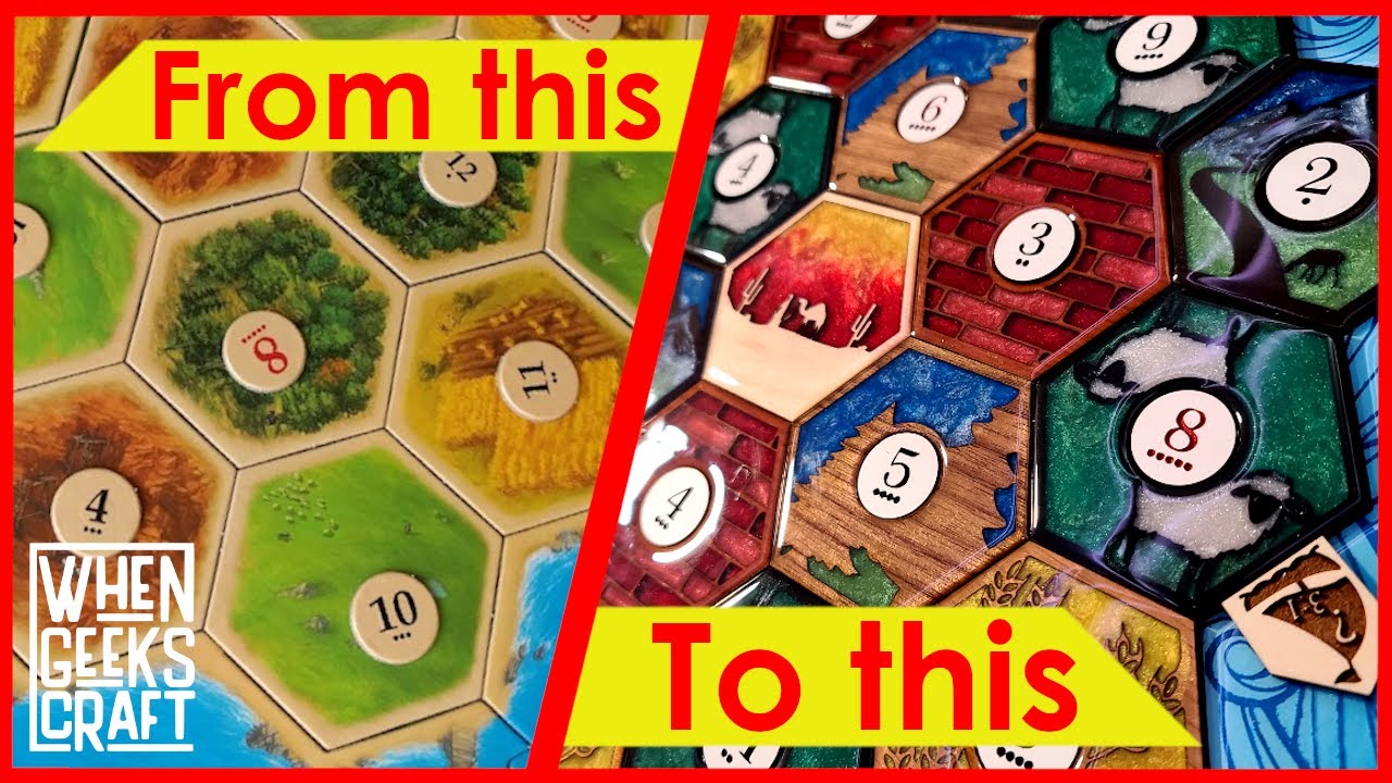 DIY Settlers of Catan Board made with Lasers and Resin