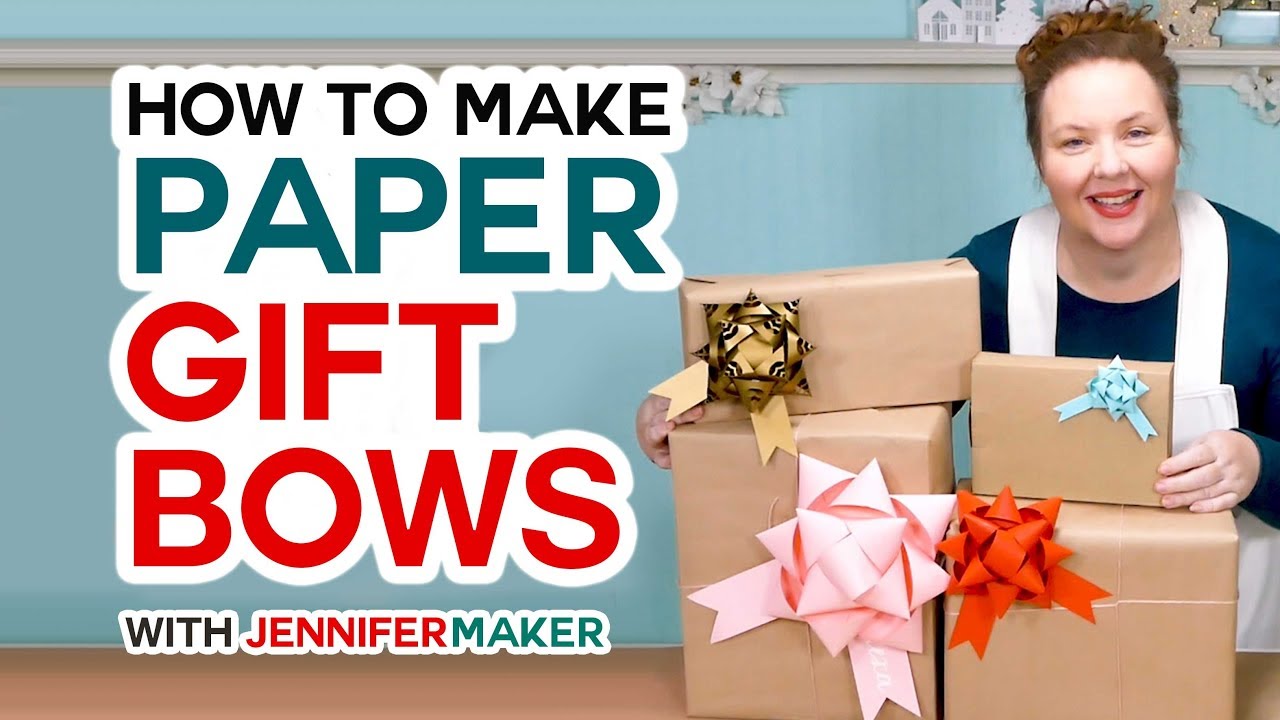 Make Gift Bows from Paper - Cut with a Cricut or by Hand!