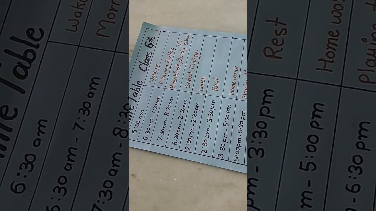 best time table for class 6th l physics wallah l #shorts #shortvideo #trending