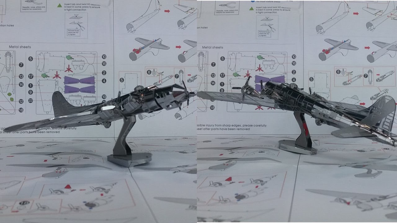Metal Earth build - B-17 Flying Fortress