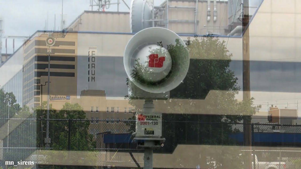 Federal Signal 2001-130 Siren Test - Full Alert - Fargo, North Dakota