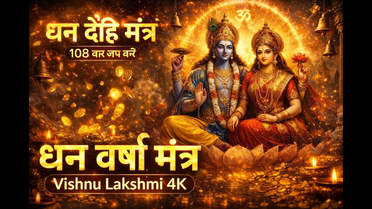 ॐ विष्णु प्रियायै धनं देहि | Vishnu Lakshmi 4K Divine Meditation