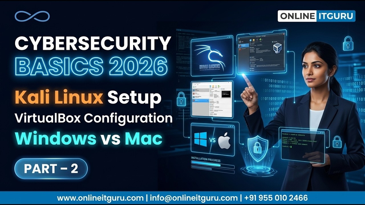 Cybersecurity Basics 2026 | Virtual Box Configuration | Kali Linux | Windows vs Mac | OnlineITGuru