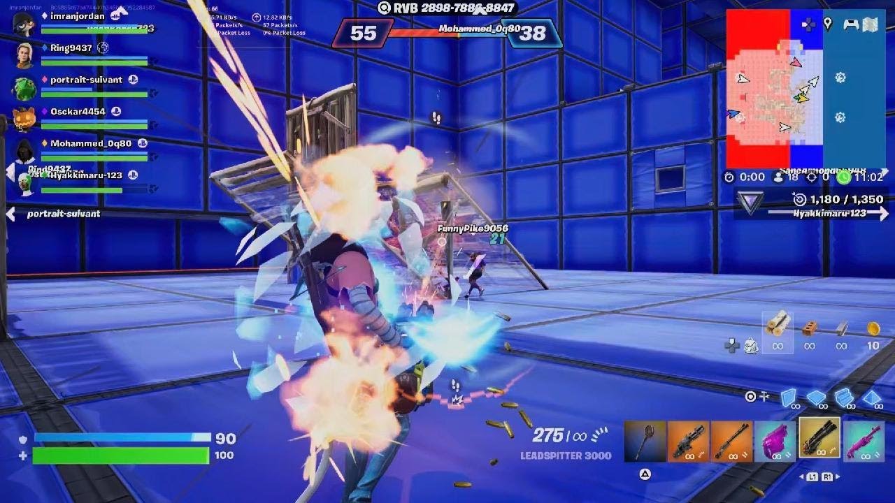 Fortnite red vs blue gameplay 2!!!