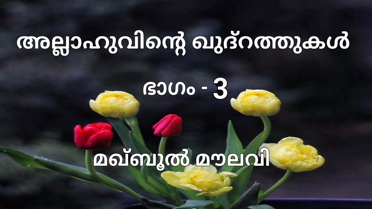 അല്ലാഹുവിന്റെ ഖുദ്റത്തുകൾ - മഖ്ബൂൽ മൗലവി