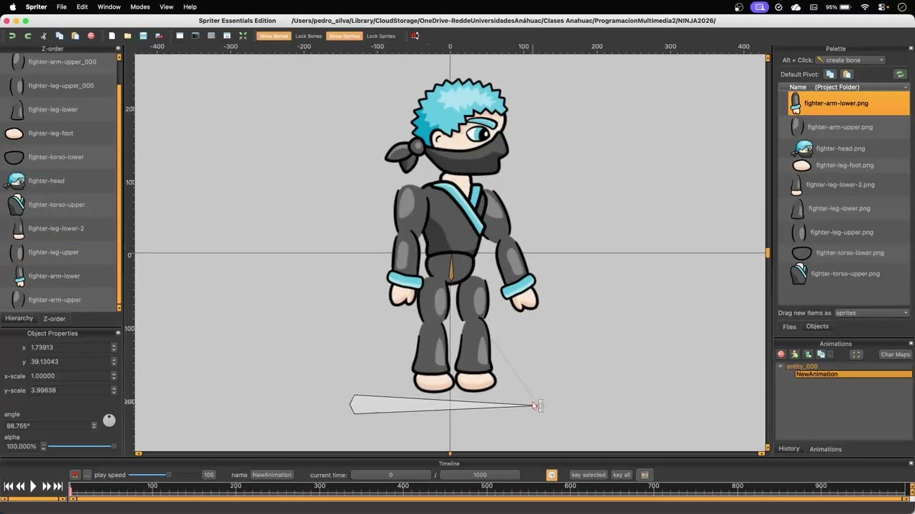 Unity 2D Clase 2.- Animando nuestro personaje en SPRITER