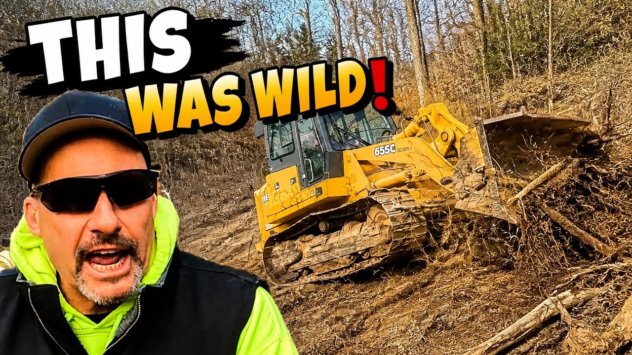 Cutting a new UTV trail across a STEEP Ozark's creek crossing & Bonus Dozer work
