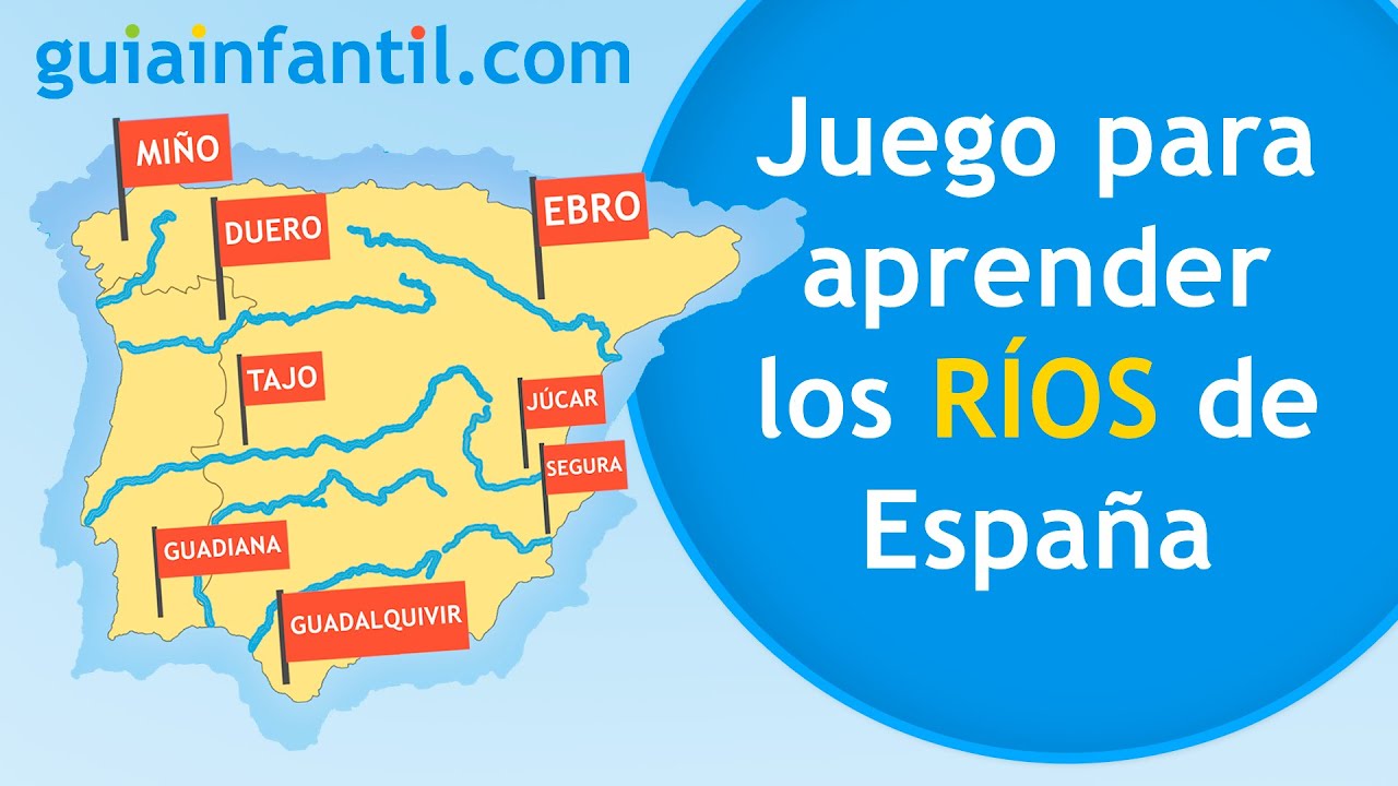 Cómo aprender los RÍOS DE ESPAÑA en 4 minutos 👍 Juego divertido de rimas para los niños de primaria