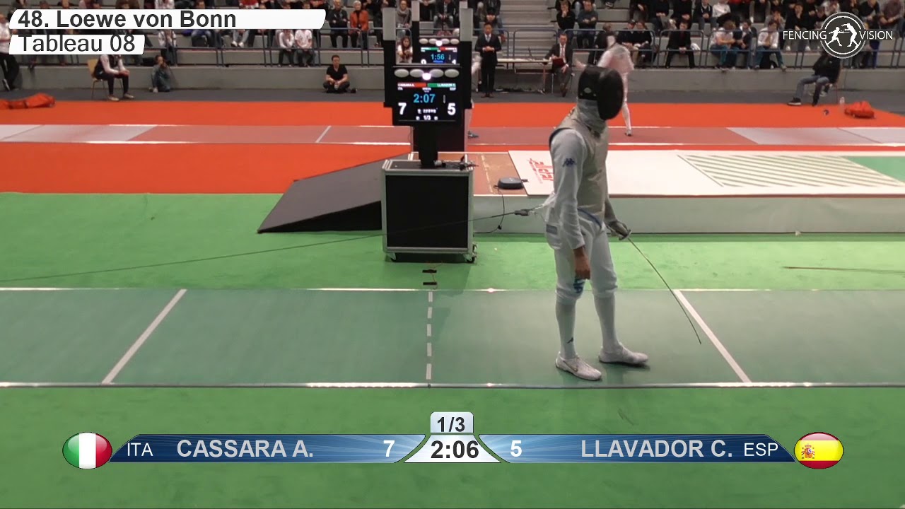 2020 135 T08 03 M F Individual Bonn GER WC GREEN LLAVADOR ESP vs CASSARA ITA