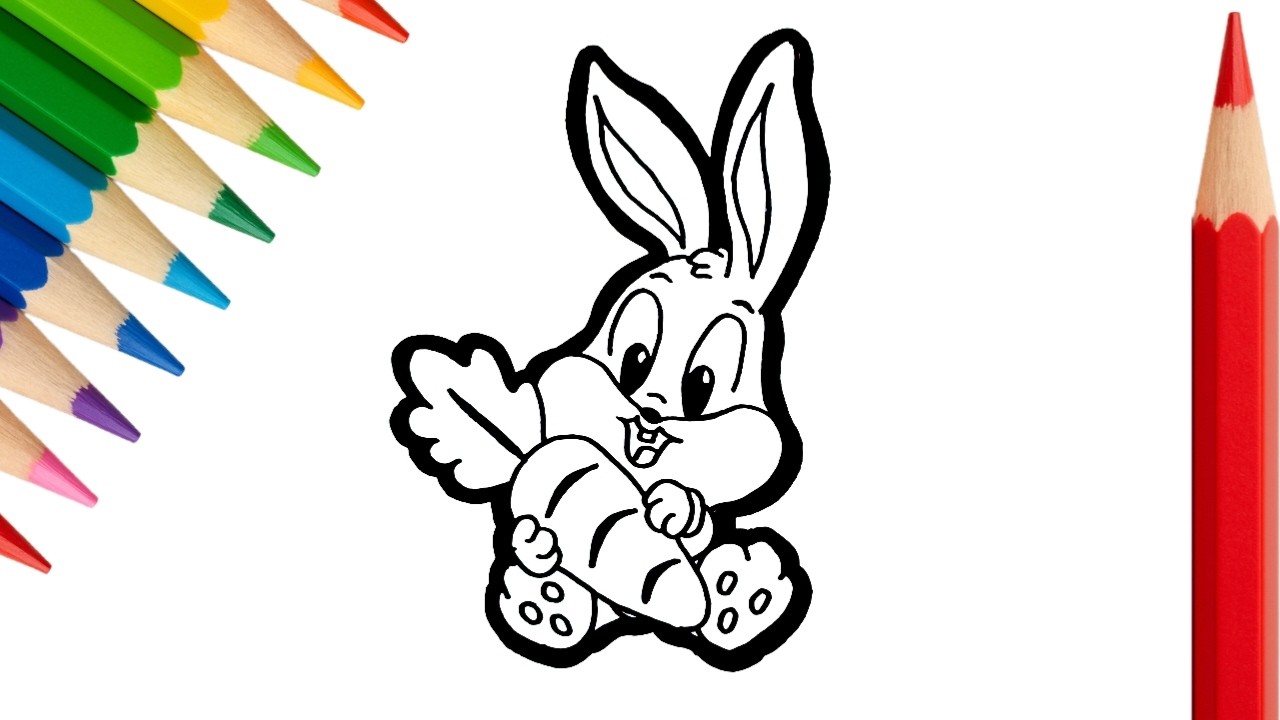 Wow! Học Vẽ Và Tô Màu Thỏ Con Và Cà Rốt Yêu Thích 🐰🥕