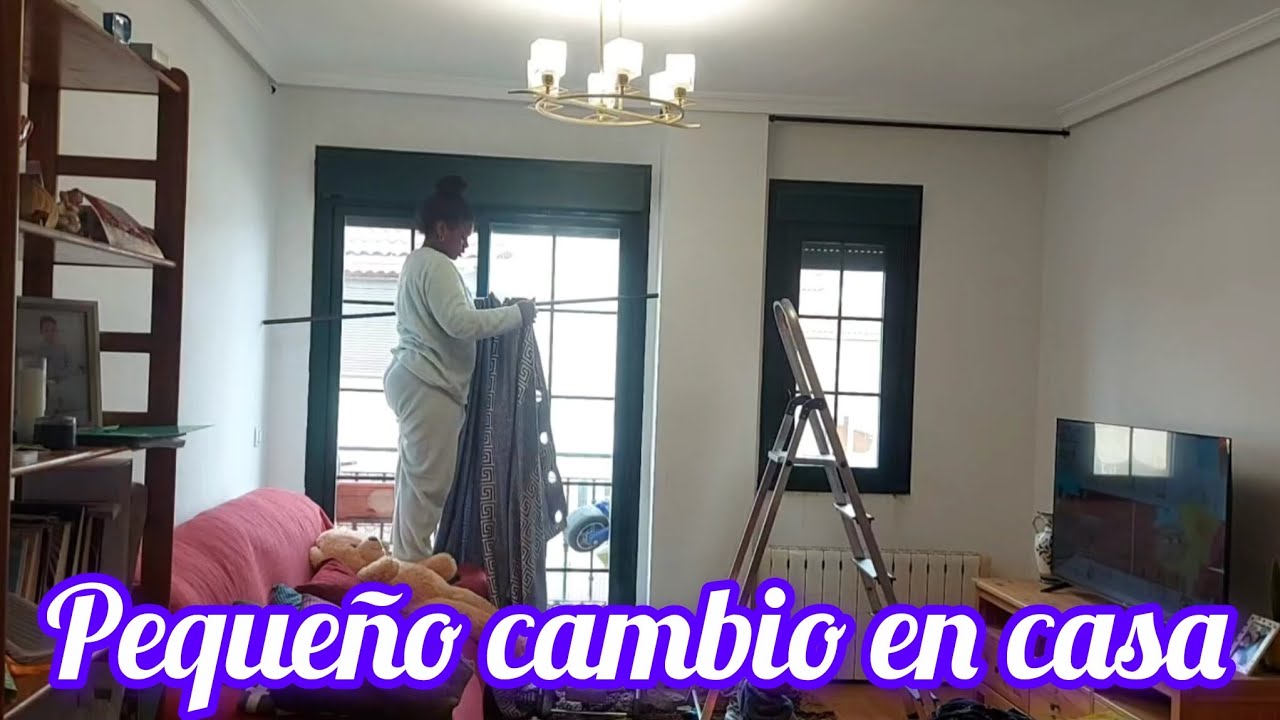 💕 Un día frío y Lluviosos//mucha ropa por lavar//cambiando las cortina y los forros de los sofás 🛋 .