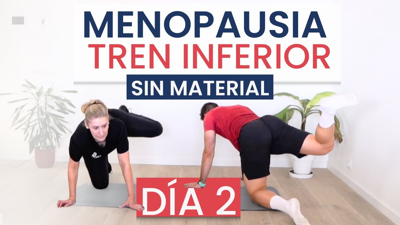 Rutina de FUERZA para MUJERES en MENOPAUSIA -  Ejercicios de TREN INFERIOR en casa para PERDER PESO