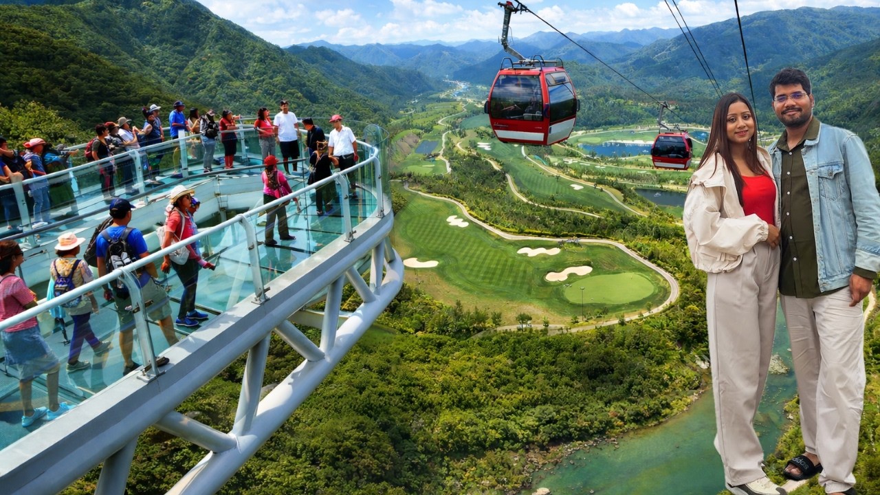 Incredible Cable Car adventure over Mountains || Road Trip Day3 || South Korea