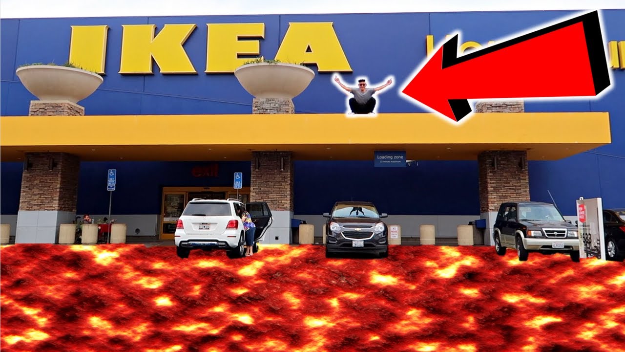 THE FLOOR IS LAVA CHALLENGE IN IKEA!! (FT. BEAU BROS)