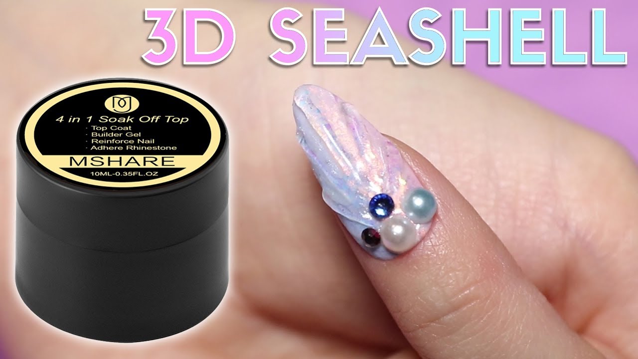3D Shell Nail Art using Mshare 4in1 Gel