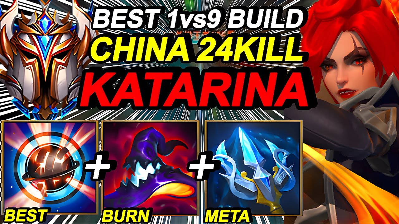 Wild Rift China Katarina Mid - Best Carry Champion - Challenger Rank Gameplay - Best Build Runes
