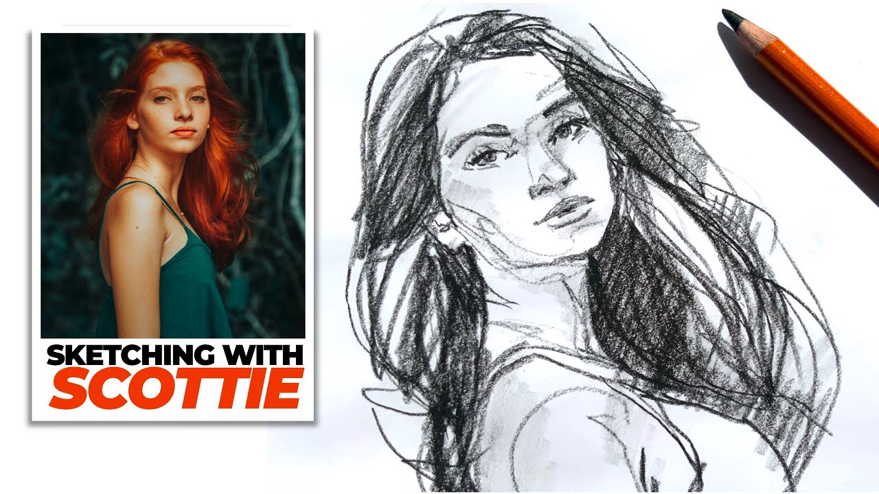 Sketching a face from a photo - REAL TIME
