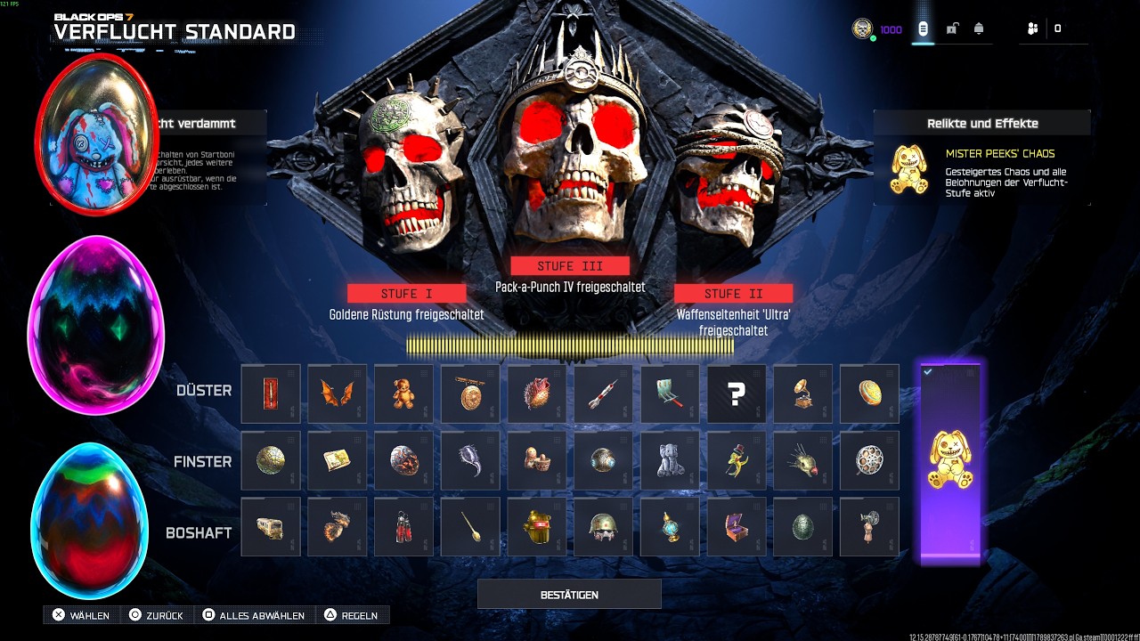 All Mr Peeks Eggs in cursed with Mister Peeks Mayhem (0 relics)