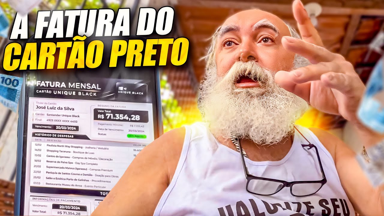 A FATURA DO CARTÃO PRETO CHEGOU E O VOVÔ SE ASSUSTOU 🤣🤣🤣 | LUIZ DO SOM 