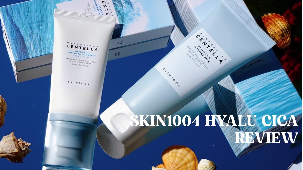 💙 SKINCARE REVIEW: SKIN1004 MADAGASCAR CENTELLA HYALU-CICA SLEEPING PACK 💧 & WATER FIT SUN SERUM 💧