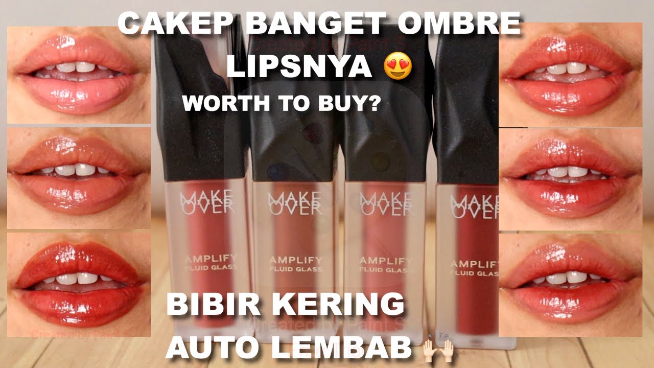 MAKE OVER AMPLIFY FLUID GLASS REVIEW + TEST MAKAN BERMINYAK 🫣 |BIBIR LEMBAB DAN SEHAT|Maria Soelisty