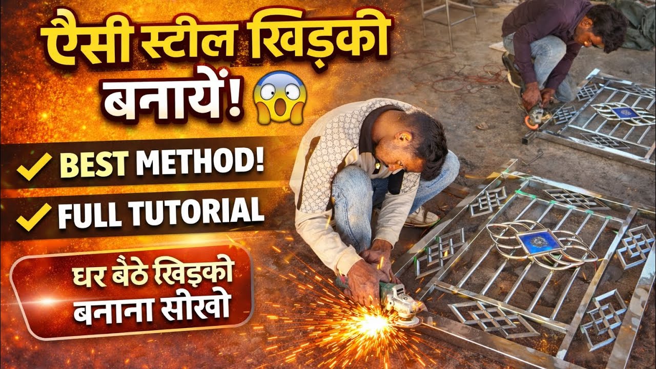 How To Make steel window | स्टील खिड़की बनाने का आशान तरीका 😱 window aise banti hai?End tak dekho 🔥