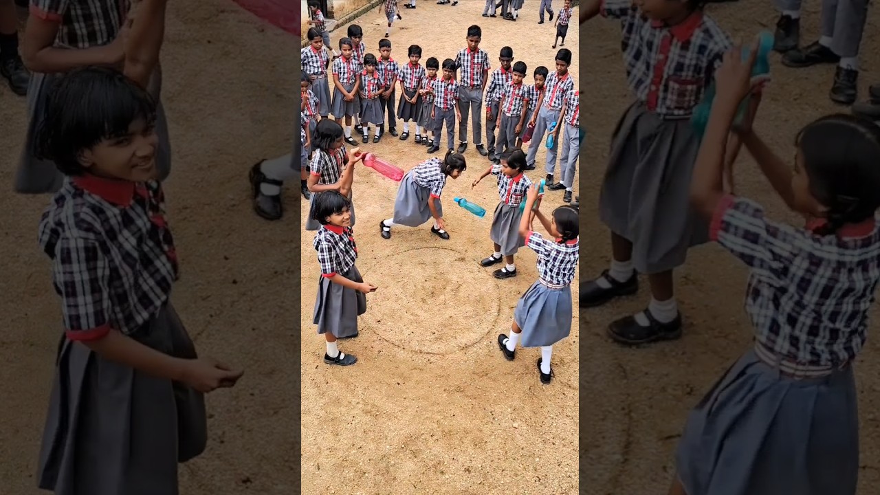 School group bottle games #funny #viralvideo #comedy #gaming #schoolactivity #shorts