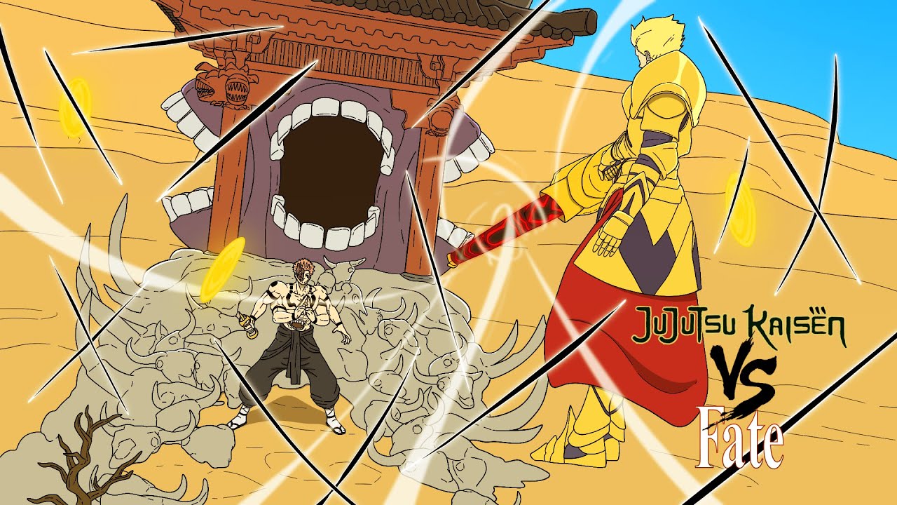 Sukuna VS Gilgamesh | Jujutsu Kaisen VS Fate Animation