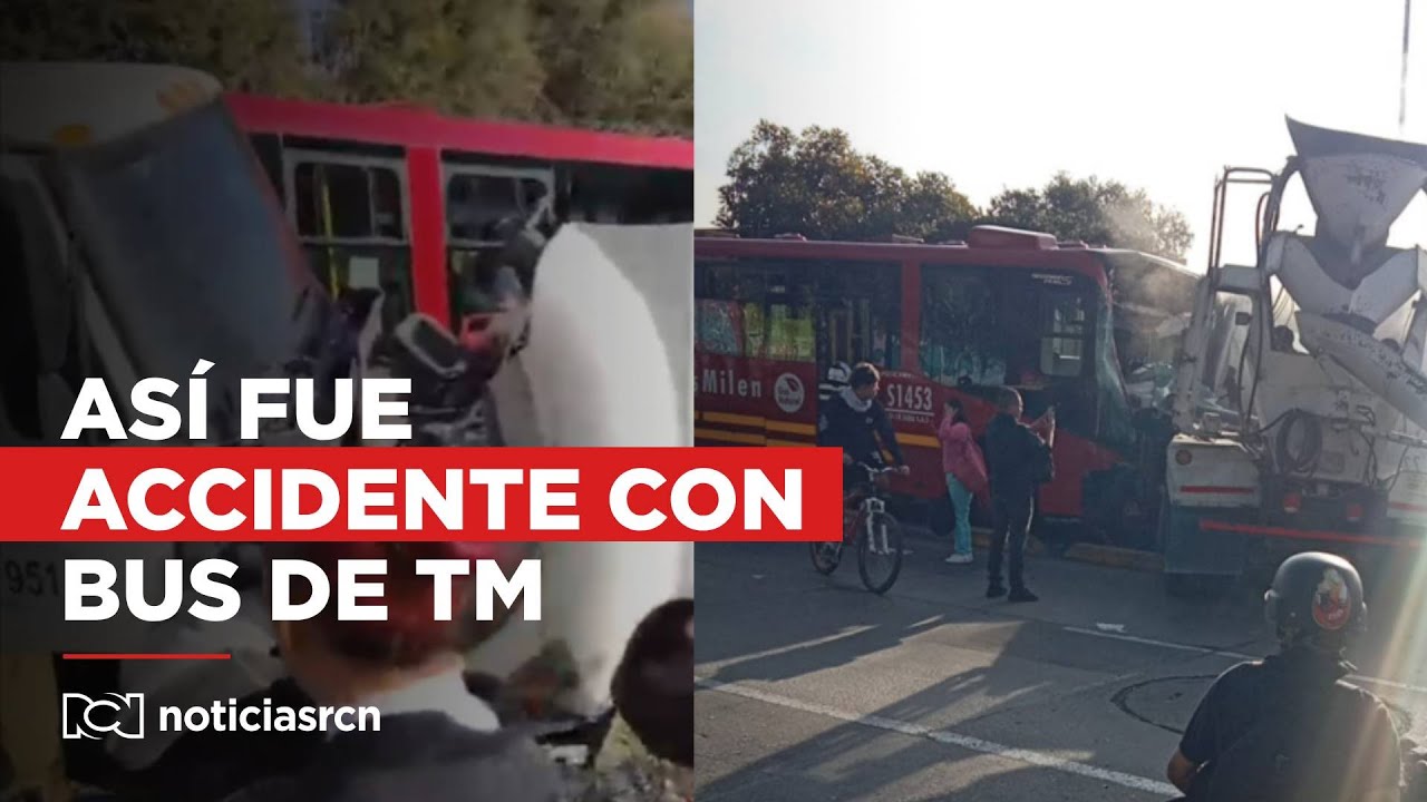 Accidente de Transmilenio sobre la troncal Suba dejó 20 personas heridas