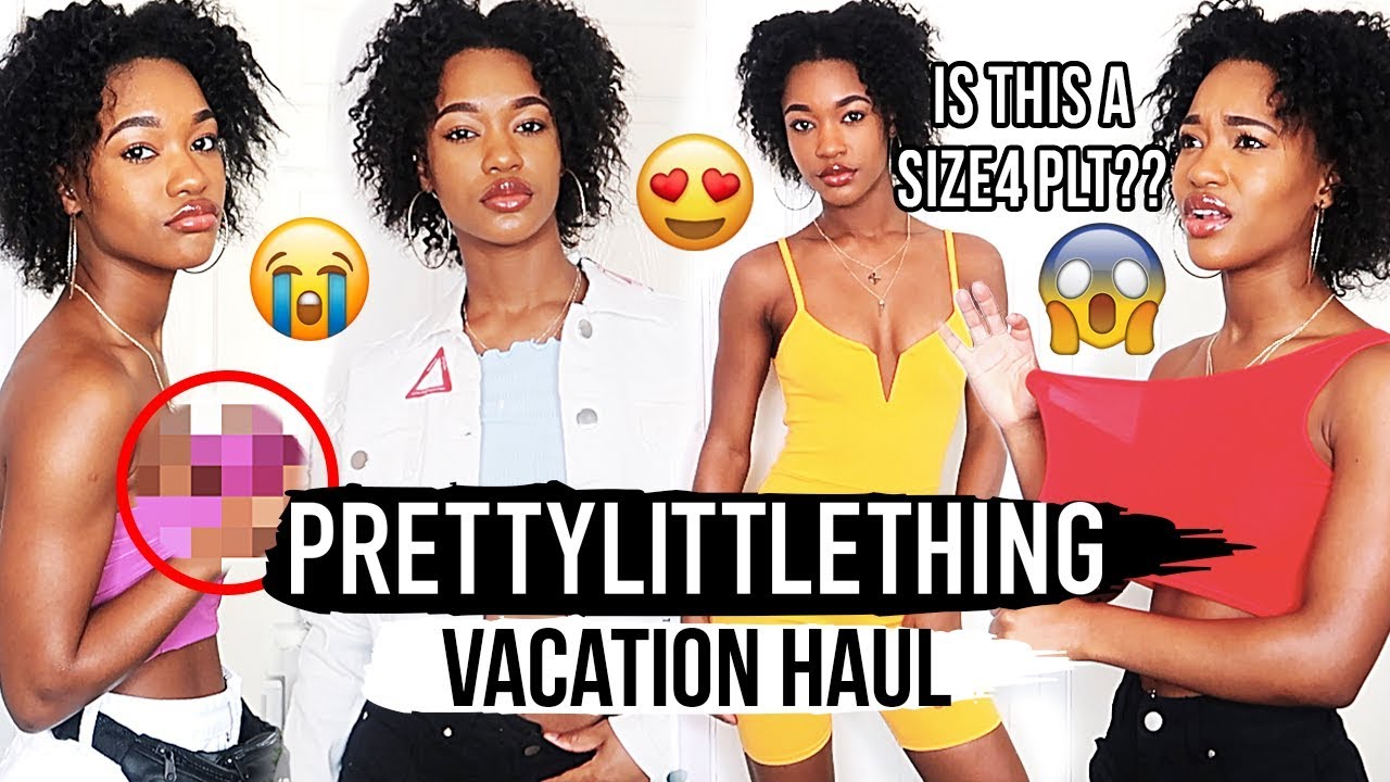 TRYING ON THE CLOTHES I BOUGHT FOR MY HOLIDAY | @PrettyLittleThing ♡ @OfficialTashika