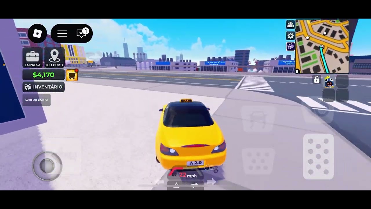 Jogo de Táxi no Roblox