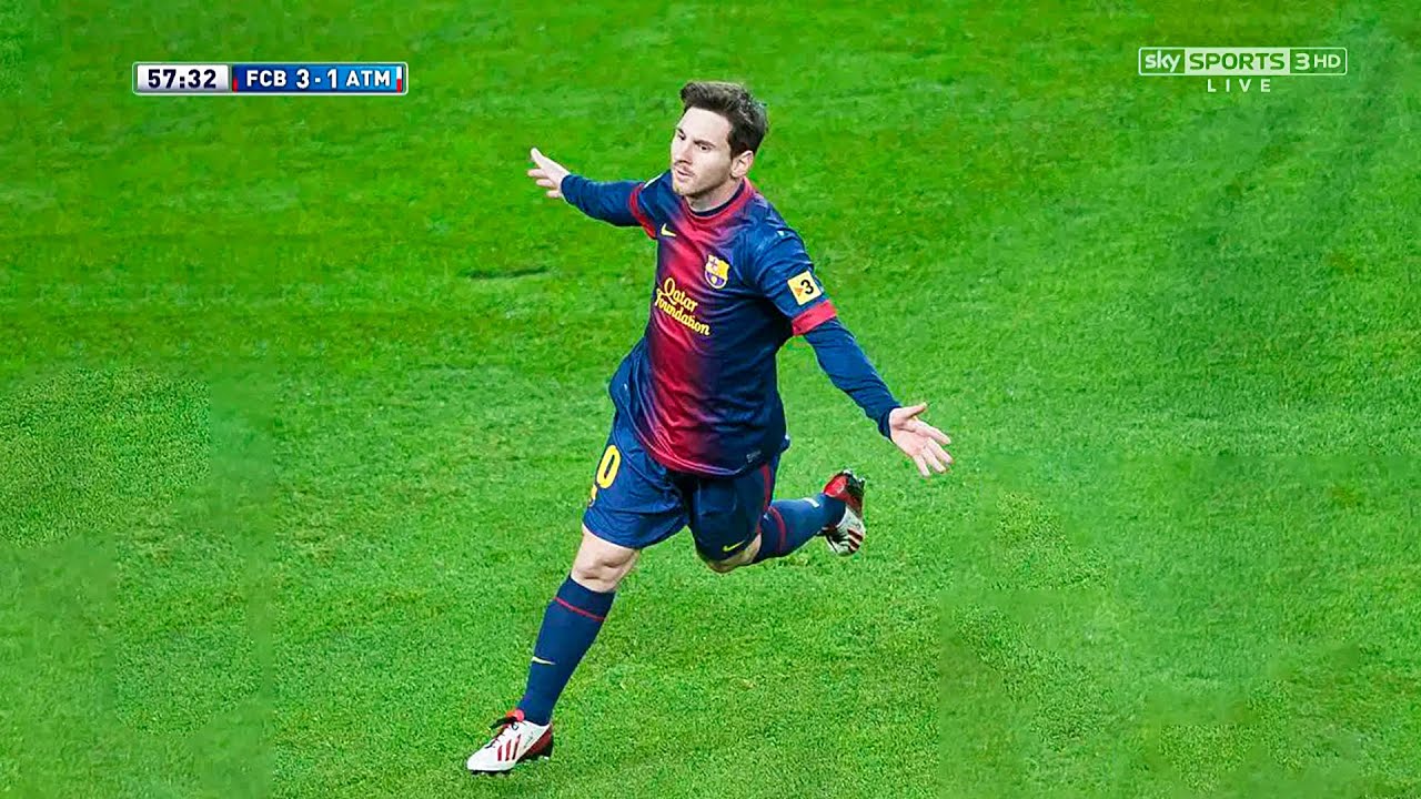 Lionel Messi 2 Goals vs Atletico Madrid (Home) 2012-13 English Commentary HD 1080i