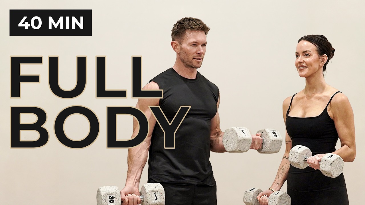 40 Min Full Body Dumbbell Workout | Strength, Abs & Arms