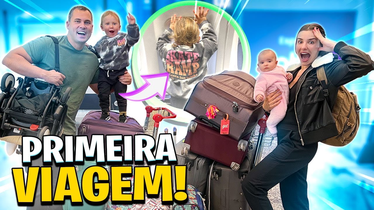 VIAJANDO DE AVIÃO COM DOIS BEBÊS *como foi? 😥 | Amanda Lunelli