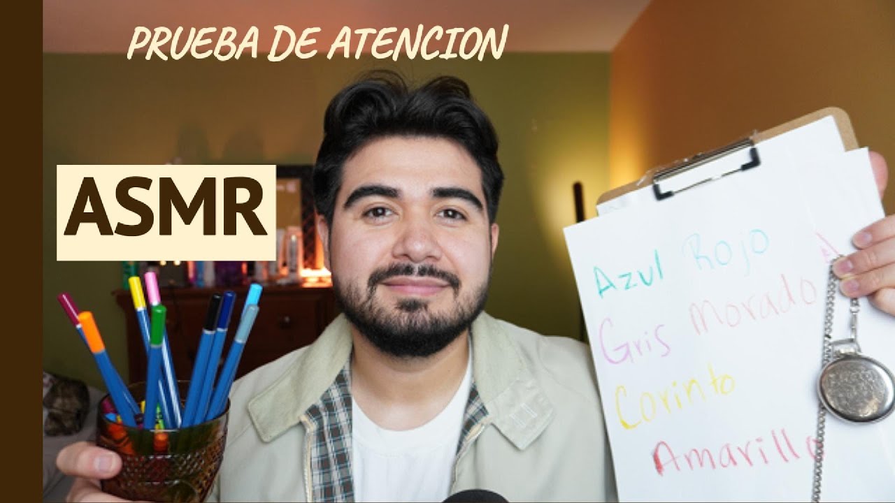 ASMR | Prueba de Atencion para LA ANSIEDAD | Sigue mis instrucciones.