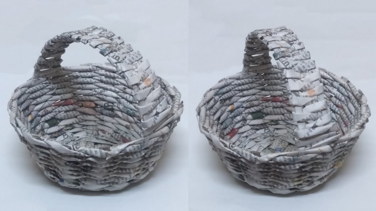 Newspaper basket | how to make a paper basket | newspaper craft ideas | paper se basket kaise banaye