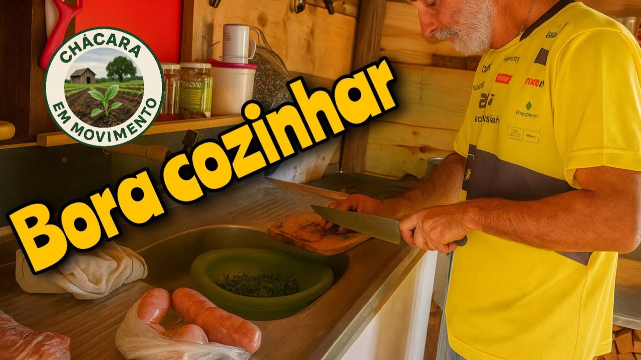 Cozinhando com Marcão! Farofa e Arroz com linguiça e Cenoura 🥕  #rural #sitio #chácara 
