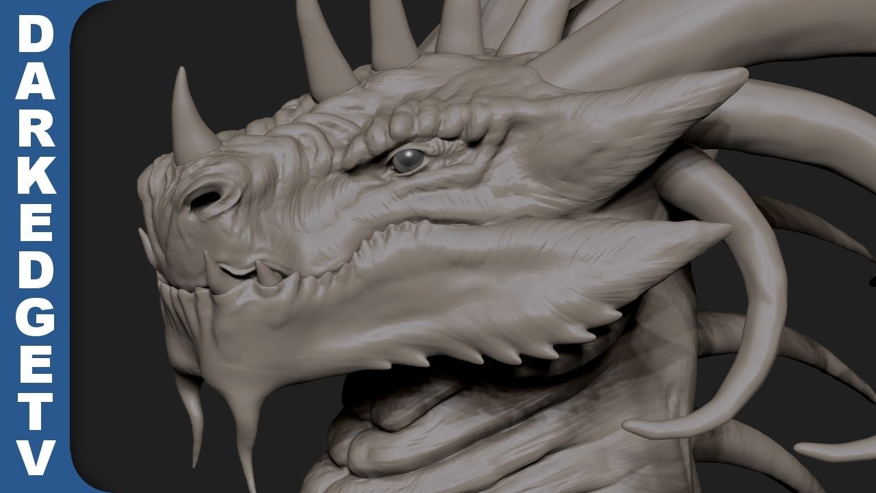 ZBrush SpeedSculpt - Great Red Dragon Bust (unfinished)
