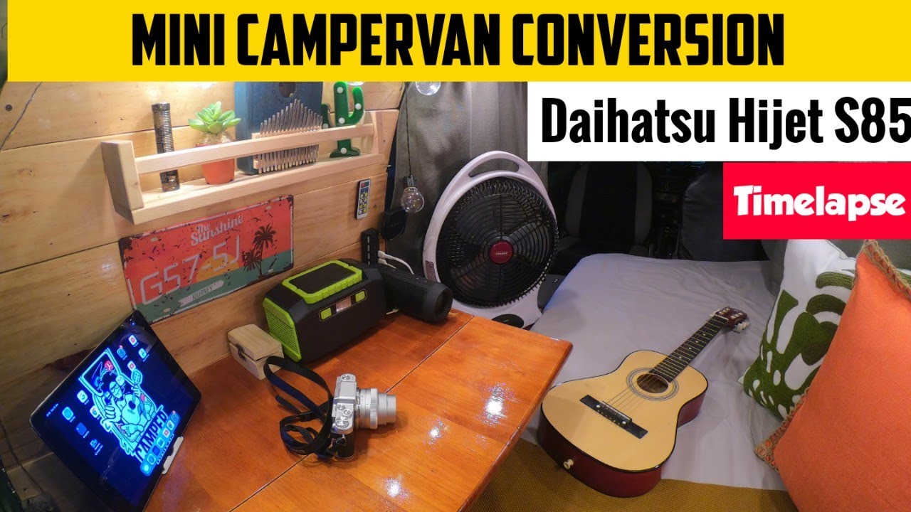 MINI CAMPERVAN in 14 minutes TIMELAPSE! DAIHATSU HIJET