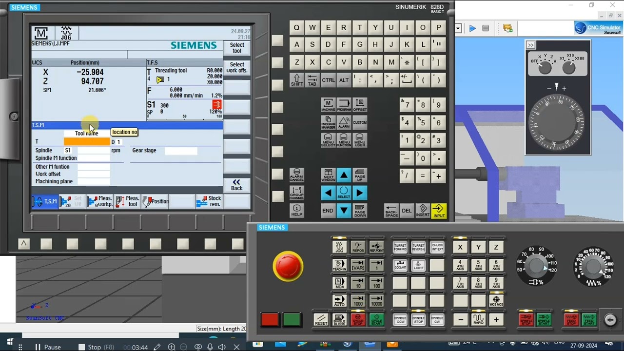 CNC turning and turnmill training in Tamil with siemens controller part-2
