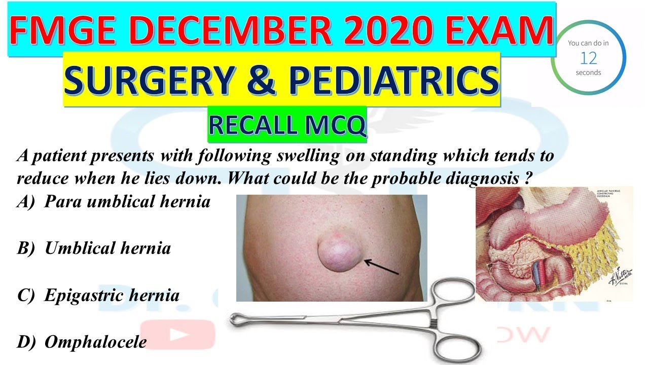 FMGE DECEMBER 2020 EXAM | SURGERY & PEDIATRICS RECALL MCQ  | FMGE DEC RECALL 2020 | Doctor Capricorn