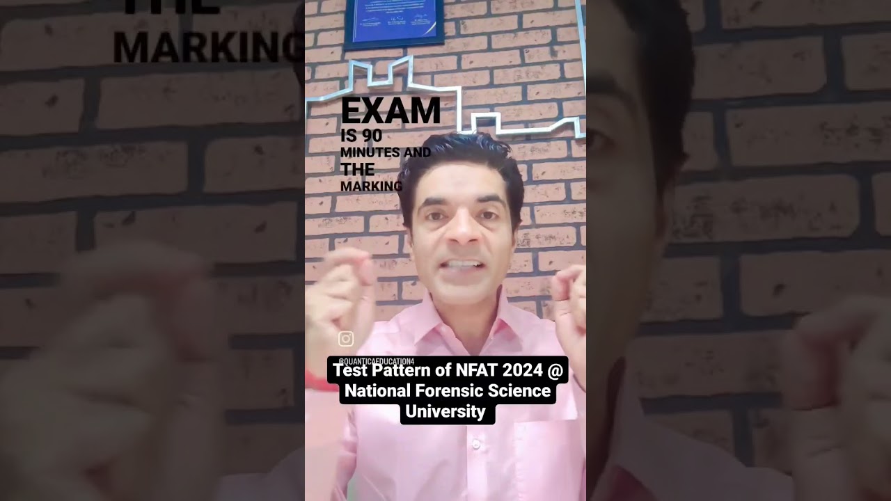Exam Pattern of NFAT ( National Forensic Aptitude Test) 2024# Entrance exam for NFSU