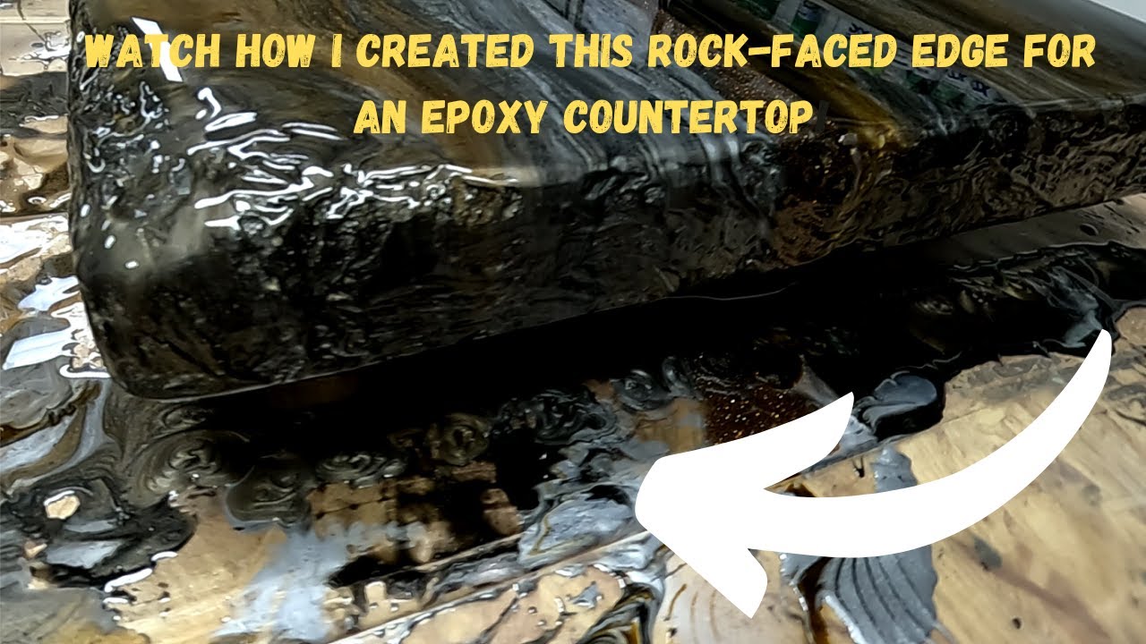How to create a rock-faced edge when building countertops, and prepping for epoxy! | KCDC Designs
