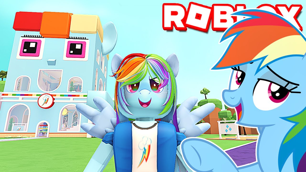 CONSTRUINDO A CASA DA RAINBOW DASH no ROBLOX (MLP Tycoon) #LuliRarity