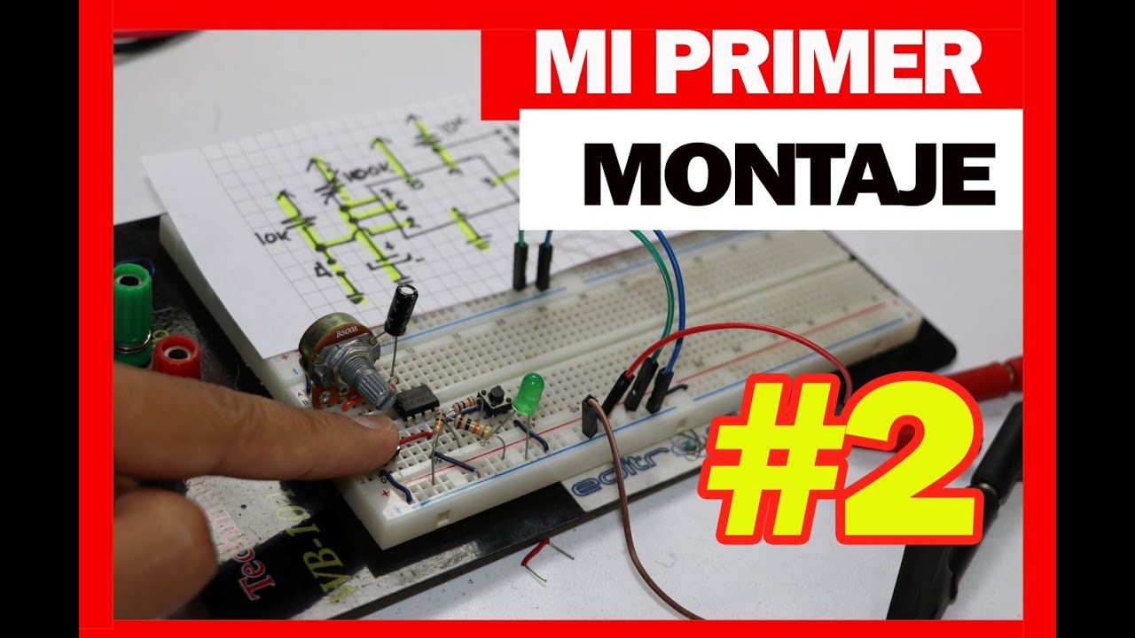 🤩como hacer un montaje  en protoboard de circuito temporizador monoestable con 555 paso a paso