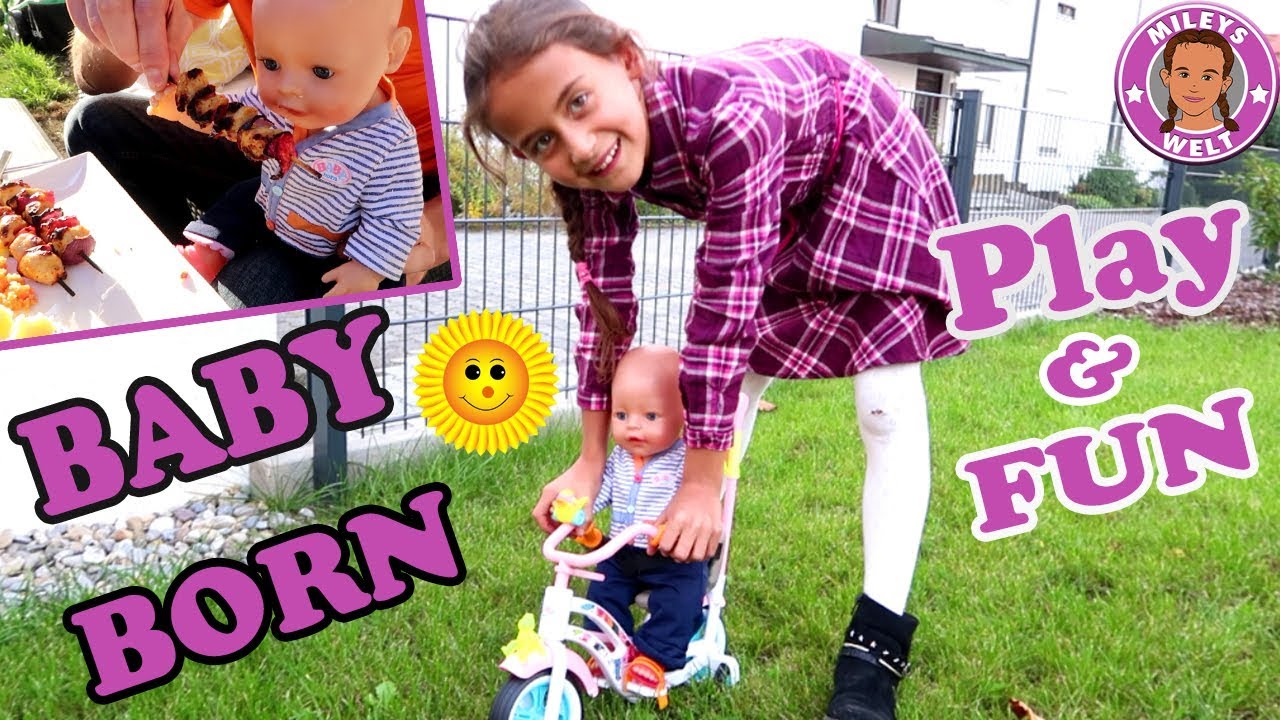BABY BORN PLAY & FUN | GRILLPARTY UND MEGA SPAß auf dem Fahrrad | MILEYS WELT