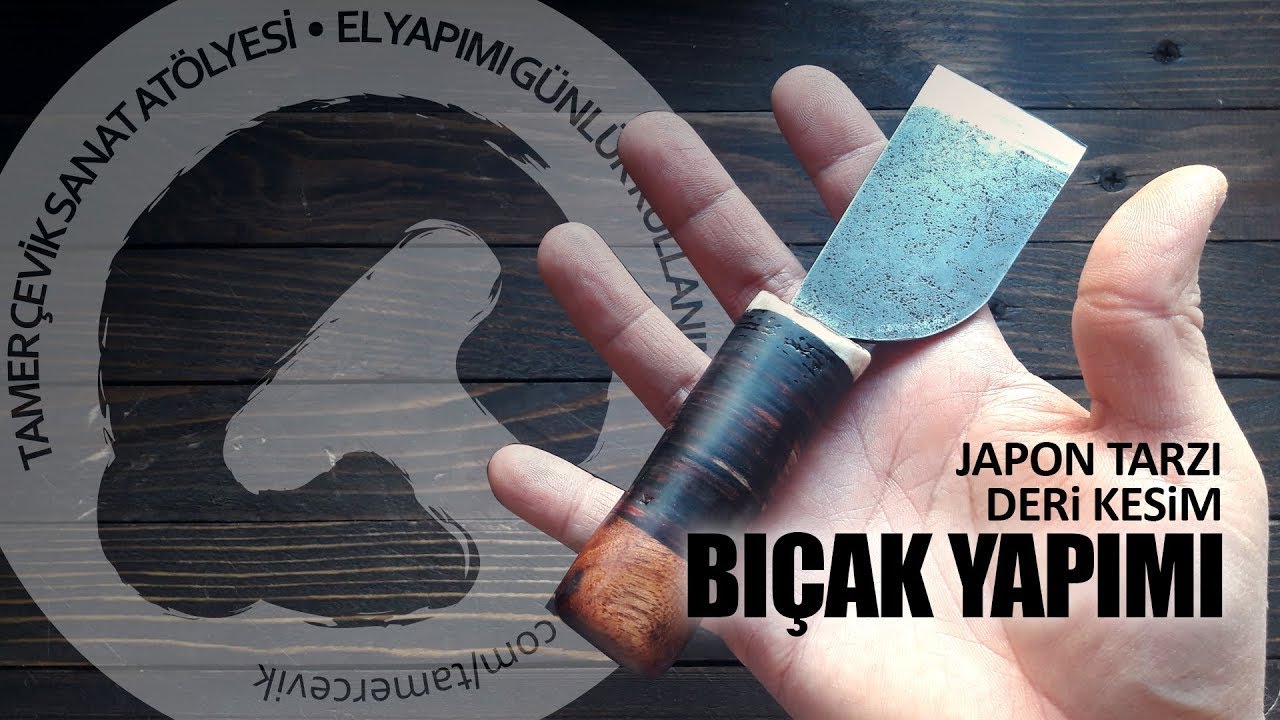 DERİ KESİM BIÇAK YAPIMI / Japon Tarzı - Bedava Kalıp (Leather Skiving Knife / Free Pattern)